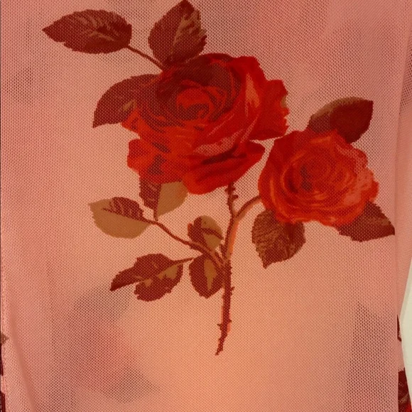 Free People Sheer Floral Tie Neck Top - Picture 5 of 5